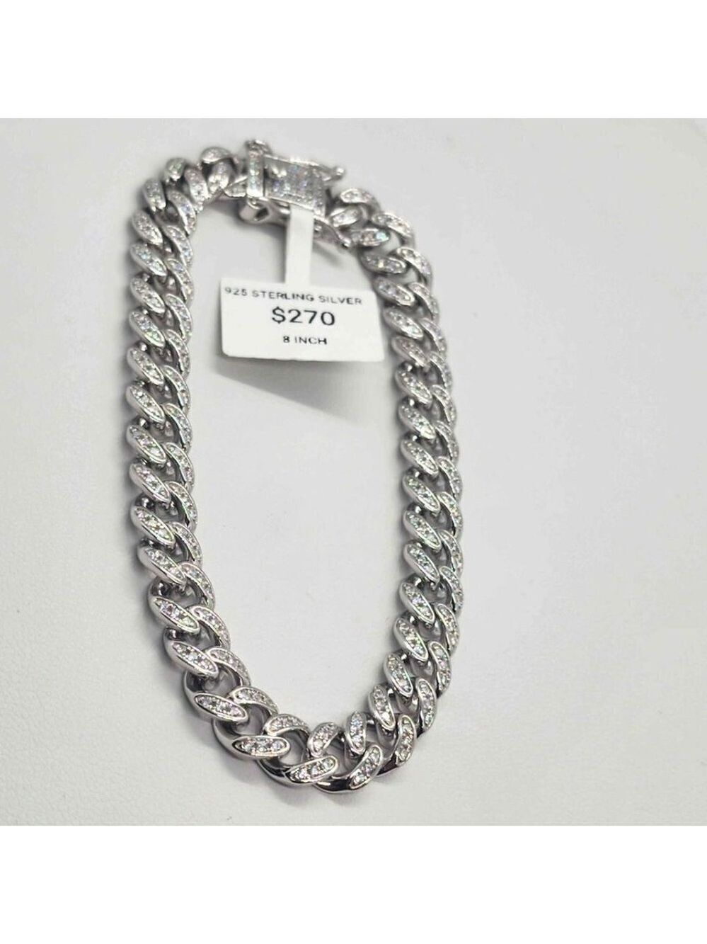 Brand New   Sterling Silver 925 Cuban link style  Bracelet